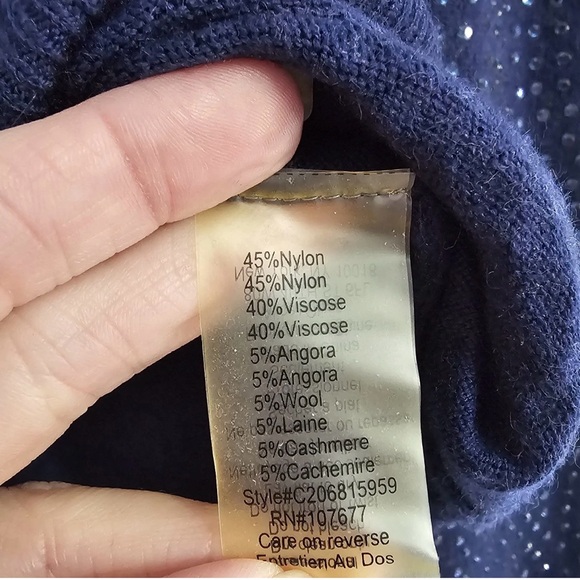 Alice + Olivia - Rhinestone Sweater Angora/Wool/Cashmere Cozycore Maximalist - Picture 7 of 9